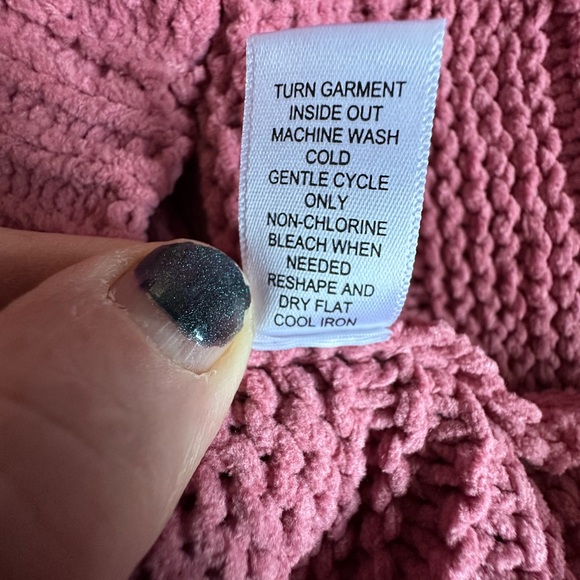 🌸 Hazel Moon Rose Pink Chunky Knit Button Cardigan Sweater Size M NWOT - Picture 9 of 10